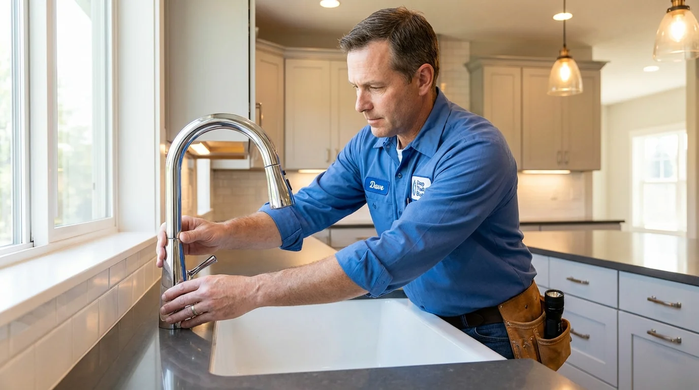 Kitchen faucet installation by Johns Plumbing LLC in Runnemede